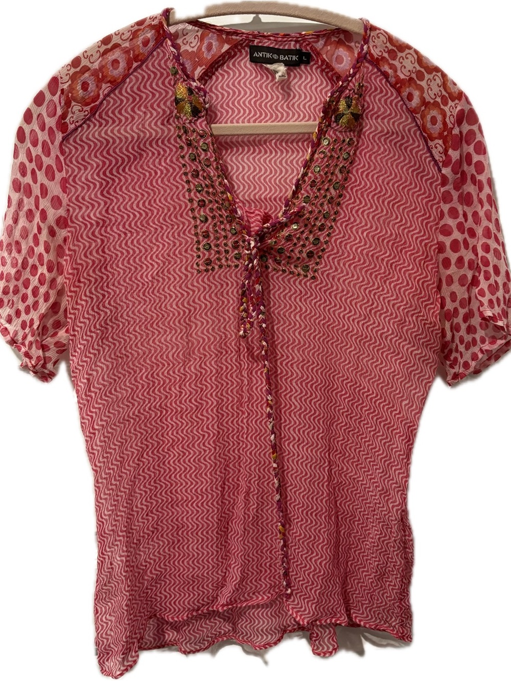 Antik Batik Hot Pink Embellished Tunic